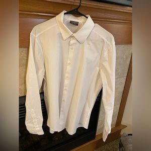 Van Heusen men’s white button down size large